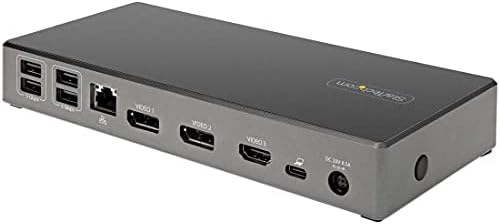 Startech.com USB C Dock - Triple 4K צג USB Type -C תחנת עגינה - משלוח חשמל 100W - DP 1.4 ALT Mod