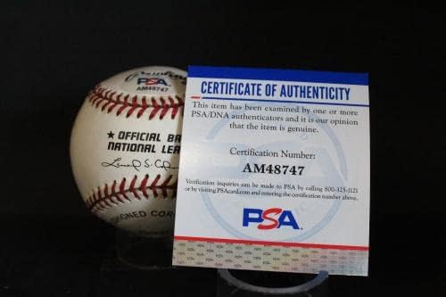 בובי תומפסון ראלף ברנקה חתום על חתימת בייסבול אוטומטית PSA/DNA AM48747 - כדורי בייסבול עם חתימה