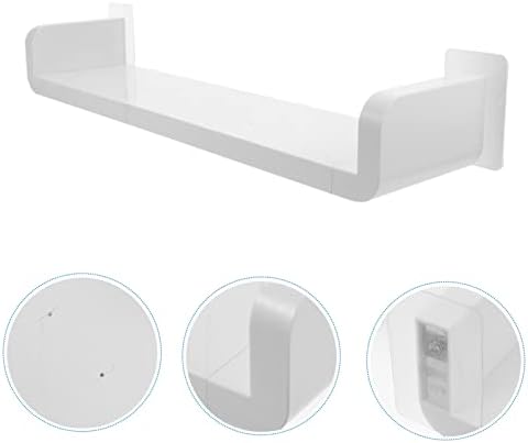 Alipis 3 PCS U צורה דבק U מעצבת מדף קיר מדף קיר אמבטיה מדף קיר פלסטיק מדפים צפים מדפים לא