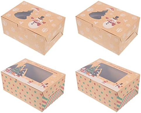 10 יחידות חג המולד ביסקוויט קופסות עוגת קופסות סוכריות אחסון קופסות חג המולד דקור חג המולד מתנת חג המולד קישוטים