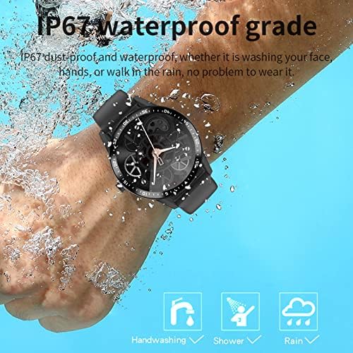 שעון חכם שיכול לטקסט ולהתקשר, שעונים חכמים עבור גברים נשים, מעקב אחר פעילות ושעונים חכמים עם צג לחץ דם דופק, שעון חכם בריאות לאייפון אנדרואיד, IP67 אטום מים C