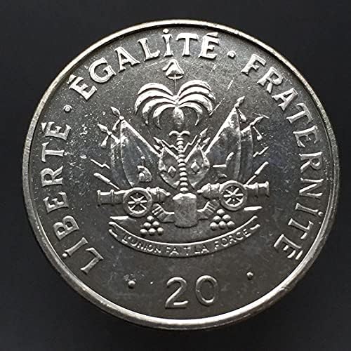Haiti 20 Swant Coin שנה אקראית KM152 אופי מטבעות זרים צפון אמריקה