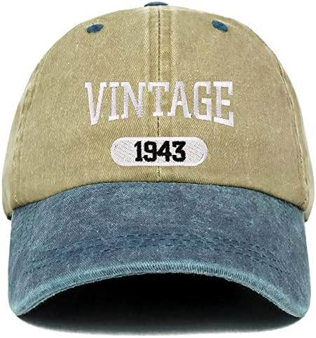 טרנדי הלבשה חנות בציר 1943 רקום 80 יום הולדת רך כתר שטף כותנה כובע