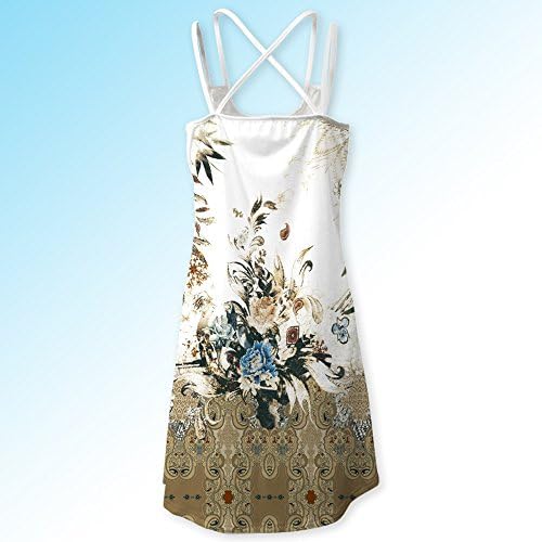 ליסטה שמלת מיני קצרה וינטג ' בוהו נשים קיץ ללא שרוולים חוף מודפס