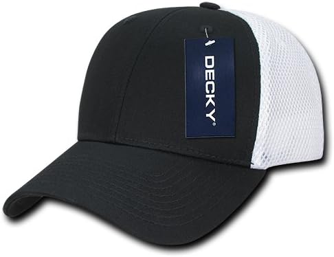 דק 204-כובע בייסבול רשת אוויר כתר נמוך, בלק / מה, שחור / לבן