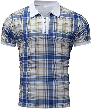 חולצות פולו לגברים קאובוי לגברים חתוך חולצת עבודה של שרוול קצר מערבי של חולצות גימור יציבה לגברים