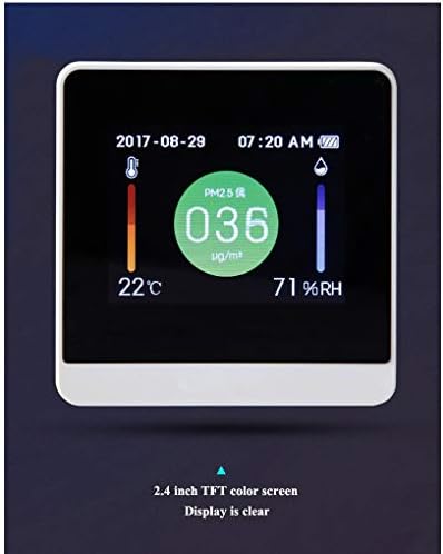 2.5 בודק איכות אוויר תצוגת טמפרטורה ולחות חשמלית מד מדחום ומד לחות עם תאריך שעה