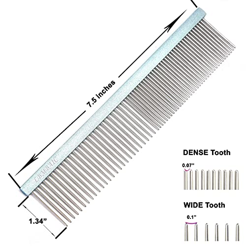 מסרק טיפוח מתכת 7.5 אינץ ' וסיכה ארוכה אקסטרל מברשת מעיל גשם 25 ממ