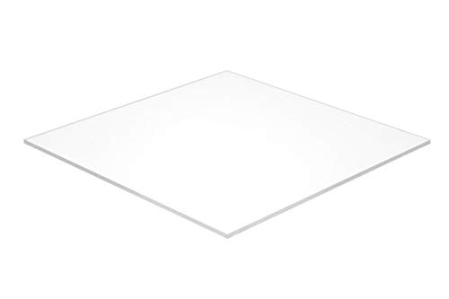 גיליון לוח קצף PVC PVC, לבן, 12 x 12 x 3/4