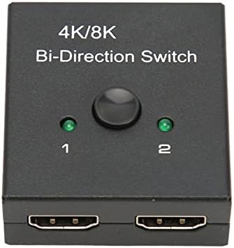 מפצל מתג HDMI של Bewinner, 8K 60Hz 4K 120Hz Bi כיוון HDMI 2.1 מתג מפצל, 40 ג'יגה -ביט לשנייה 1 ב -2 OUT/2 במתג HDMI 1 OUT, עבור Xbox PS5/4/3 HDTV