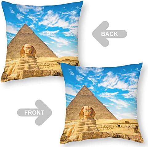 ספינקס ופירמידה מרובע כרית מכסה כרית פוליאסטר כיסויי כרית לזרוק כריות לעיצוב ספה