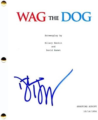 דסטין הופמן חתם על חתימה Wag the Dog תסריט קולנוע מלא - קוסרטר של רוברט דנירו, הוק, איש גשם, חצות קאובוי, הבוגר, כל אנשי הנשיא, קרמר נגד קרמר, טוטי, דיק טרייסי, פוגש את הפוקר