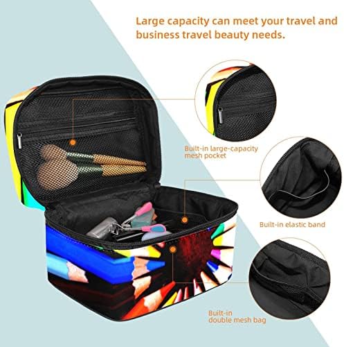 תיק קוסמטי של TbouoBt לנשים, תיקי איפור מרווחים מרחבים כיס מטרה מתנת נסיעות, עפרונות צבעוניים