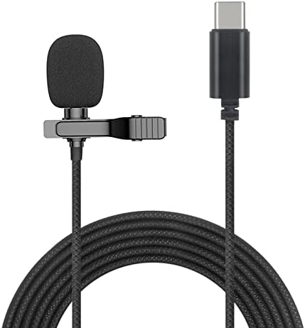 OKCSC MC2U Type-C Lavalier Microphone Microphone Professional Microphone Microphone 6.5ft להקלטת סלון Vlogging