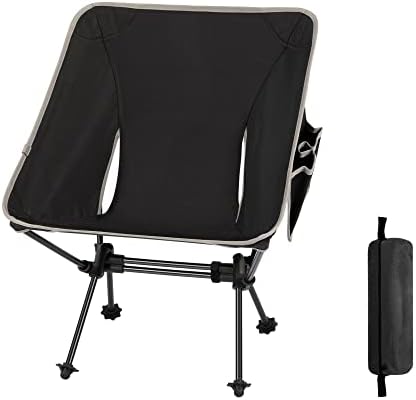 כיסא קמפינג של Tobtos Ultralight, כיסא קמפינג קומפקטי קל משקל עם תיק נשיאה לחוץ, טיולים רגליים ותרמילאים