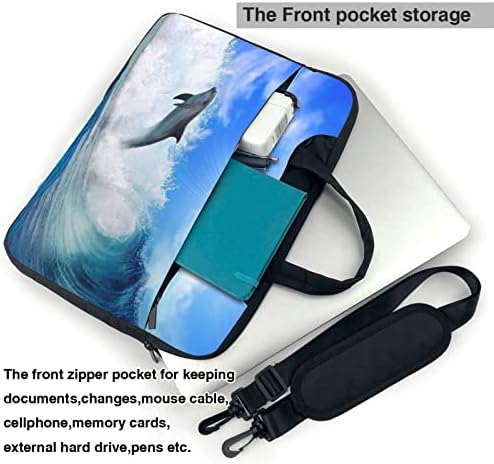 שקית מחשב נייד של דולפין חמוד כתף ניידת/תיק מחשב עבודה עם ידית עליון