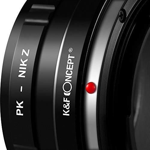 K&F קונספט העדשה מתאם לעדשת Pentax PK Munt למצלמת Nikon Z6 Z7