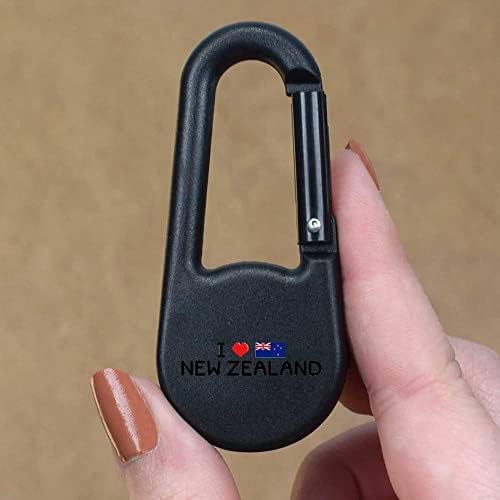 Azeeda 'I Love New Zealand' Compass Keyring