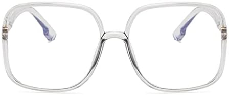 רטרו כיכר קריאת משקפיים לנשים כחול אור חסימת גדול משקפיים מסגרות גדול עדשה