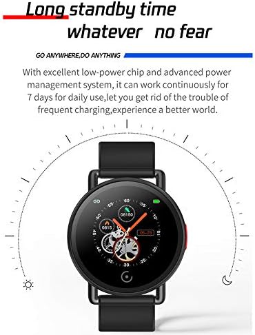 שעון חכם של UCCE G22, מסך צבע 1.3 אינץ 'שעון חכם מגע מלא, עם צמיחת צג דופק רציף של Bluetooth Pedomter