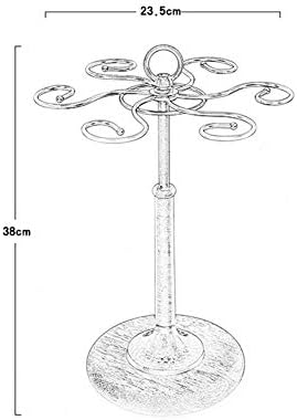 מחזיק יין Homerack מעמד אחסון גזע שולחן שולחן כוס יין מחזיק מעץ עם 6 ווים כוס יין עמדת כוסות יין מסגרת מסגרת כוס כוס מתלה לניקוז לקישוט הבית צ'יהן
