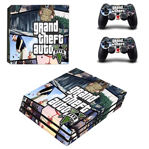 עבור PS4 Slim - Game Grand GTA גניבה ומדבקת עור Auto PS4 או PS5 לפלייסטיישן 4 או 5 קונסולה ובקרים מדבקות ויניל DUC -5579
