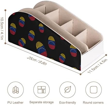 ונצואלה דגל אצבע הדפסת טלוויזיה שלט רחוק מחזיק עם 6 תאים נושא כלים תיבת שולחן אחסון ארגונית עבור בלו ריי מדיה נגן קוסמטיקה