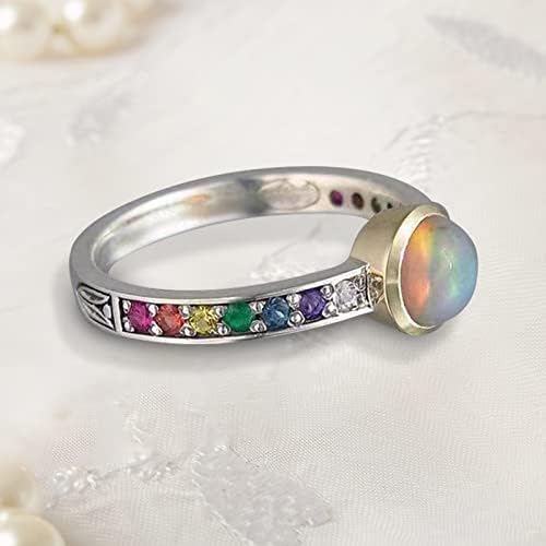 טבעת זירקון צבעונית בהתאמה אישית טבעת טבעת טבעת טבעת טבעת טבעת בגודל 6