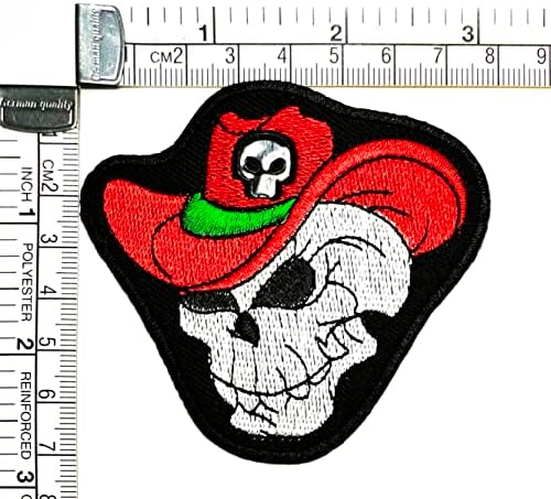 גולגולת קאובוי מערבי תיקוני מדבקת אמנויות ילדים קריקטורה תיקון סימן סמל תלבושות חולצה מעילי ג ' ינס כובעי תרמילי אפליקציה עשה זאת בעצמך רקום לתפור ברזל על תיקון
