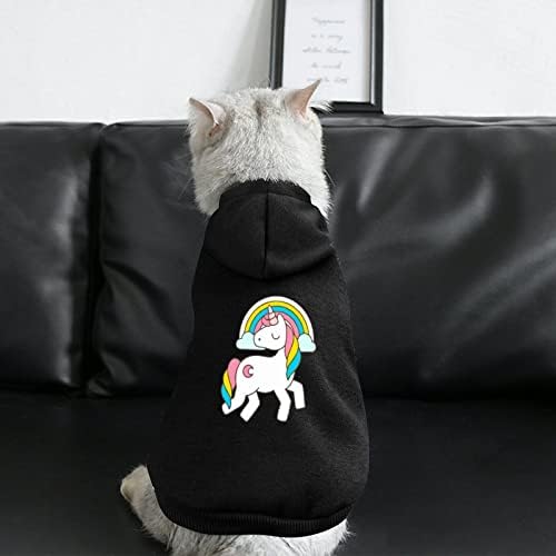 קפוצ'ונים לחיות מחמד חד קרן בגדי סווטשירט חמים עם כובע לכלב חתולים