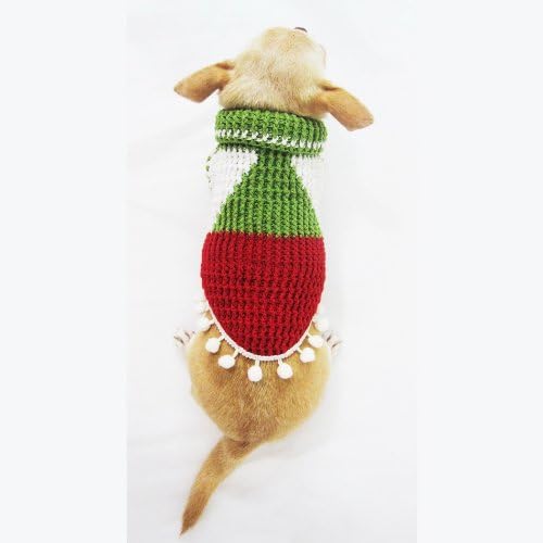 סוודר כלבים סוודר כלבים בגדי חיות מחמד חג המולד 7f צ'יוואווה, גור, יורקי