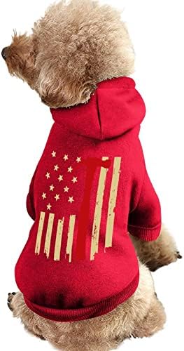תלבושות חיות מחמד של נגר אמריקאי חליפה עם סווטשירט סרטיש של קפוצ'ון כלב חמוד לגור וחתול