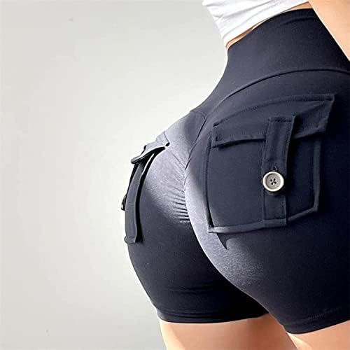 מכנסי אימון אסתטיים של BSCEX מכנסיים קצרים של יוגה אסתטית עם כיסים לנשים מכנסיים קצרים אתלטים לנשים