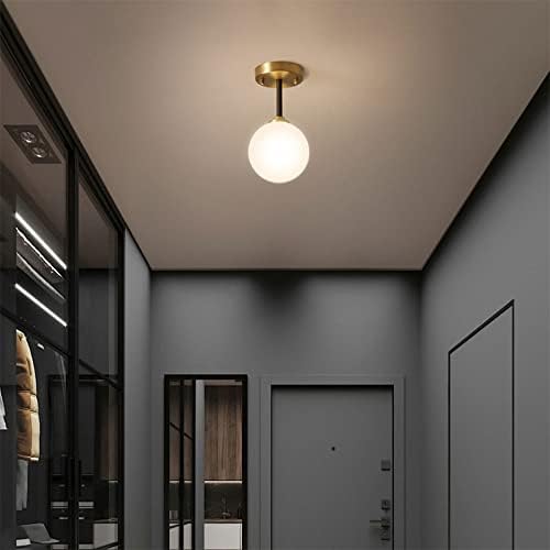 TPOFHS אור אמריקאי אור יוקרה תאורת תקרה מודרנית מנורת תקרה נחושת מודרנית חנויות מלונות מסדרון מתקן תקרה קטן סומק אורות תקרה כדורי צללים כדוריים אור תליון