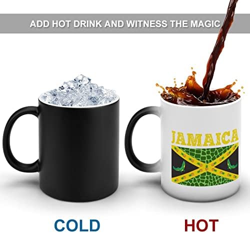 דגל של ג ' מייקה יצירתי שינוי צבע קרמיקה קפה כוס חום שינוי ספל מצחיק עבור בית משרד