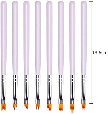 8 יחידות נייל אמנות מברשת מניקור כלי שיפוע לצייר פולני ציור ג ' ל אוניית עט פרח עלה כותרת עט חליפה