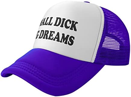 כובע חלומות גדולים של זין קטן - כובעי משאית מסיבות מצחיקים - חידוש וינטג 'מטורף רטרו סנאפבק כובע בייסבול
