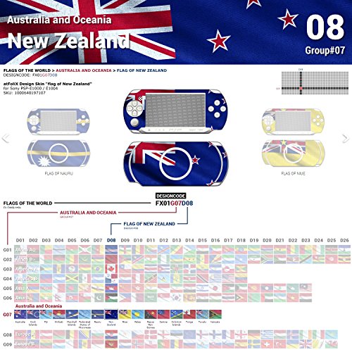 Sony PSP-E1000 / E1004 עור עיצוב דגל מדבקה מדבקה של ניו זילנד עבור PSP-E1000 / E1004