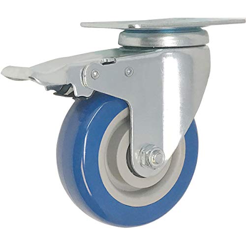 עיצוב 24 מארז גלגלי גלגלית גלגלים מסתובבים על גלגלי פוליאוריטן כחולים