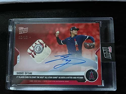 כרטיסים אוטומטיים שריד /10 - Shohei Ohtani 2021 MLB Topps Now Card 508D ASG רק 10 - כרטיסי חתימה של Slabbed Slab.