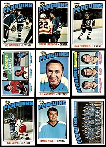 1976-77 Topps Pittsburgh Penguins ליד הקבוצה קבעו פיטסבורג פינגווינים VG/EX+ PENGUINS