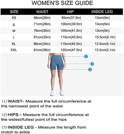 מכנסיים קצרים חלקים של Aoxjox קווי מתאר לנשים מכנסיים קצרים של אימון מותניים גבוהים מכנסי כושר מכנסיים קצרים שלל המריצים מכנסי יוגה 5
