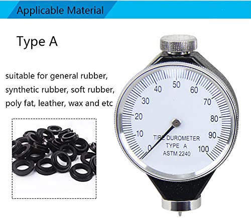 מד מבחן קשיות דורומטר, בודק חוף צמיג גומי דורומטר ערך חיוג 0-100 מעלות