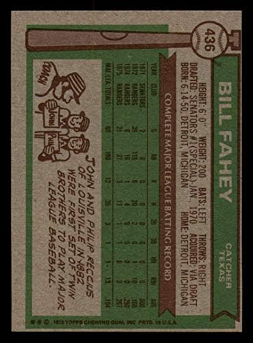 בייסבול MLB 1976 Topps 436 Bill Fahey Nrmt-OC Rangers