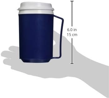 סאמונס פרסטון משוקלל כוס, 12 גרם. ספל משוקלל עם מכסה ורכבת פנימית עם 8 גרם. משקל נוסף, מיכל משקאות מבודד עם מכסה מאובטח לדלקת פרקים, אחיזה מוגבלת או רועדת ידיים