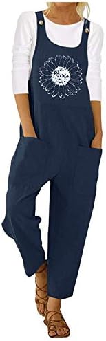 מכנסי רגל ישר נשים מעוצבות במכנסי התאמה רגילים פופ חיצוני עם כיסים קפיצים המותניים כותנה ארוכה
