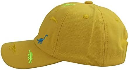 ילדים דינוזאור בייסבול כובע, רקום מתכוונן שטף במצוקה בציר רטרו כותנה ג ' ינס כובע עבור בני בנות