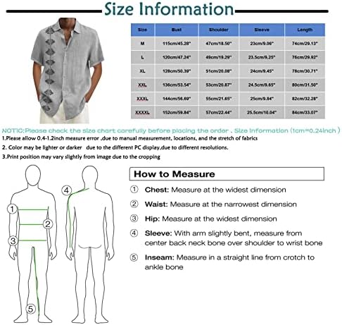 גברים של הוואי פרחוני חולצות כותנה פשתן כפתור למטה טרופי חג חוף חולצות