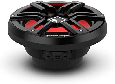 Rockford Fosgate M2D4-10IB צבע אופטיקס 10 DVC 4-OHM אינסופי בבל רב-צבעוני LED סאב וופר ימי-שחור/אל חלד