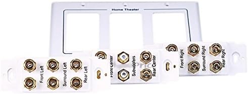 פרימיום 3-כנופיית קולנוע ביתי 8.2 סראונד הפצה קיר צלחת עבור 8 רמקולים, 2 רדיו רדיו שקע עבור 2 סאב + הרכבה סוגר